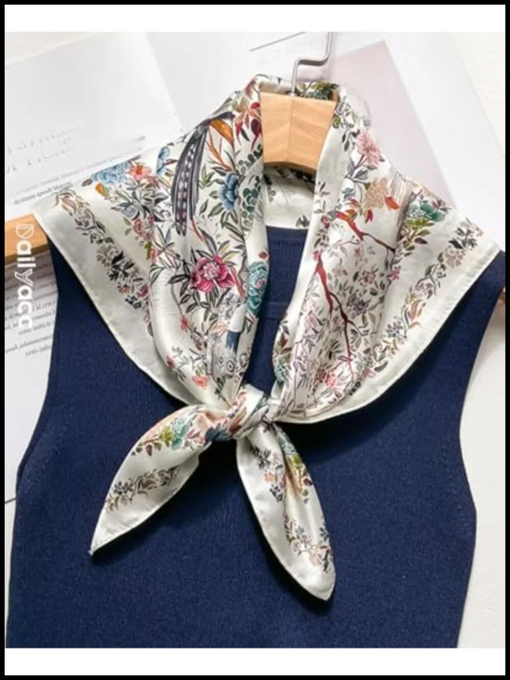 Lightweight Silk Satin Fashion Scarf - 27.5
